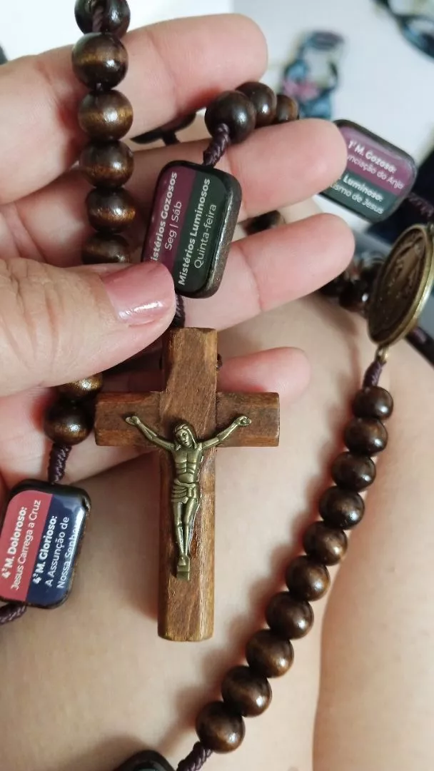 Terço de Contemplação — detalhe das contas